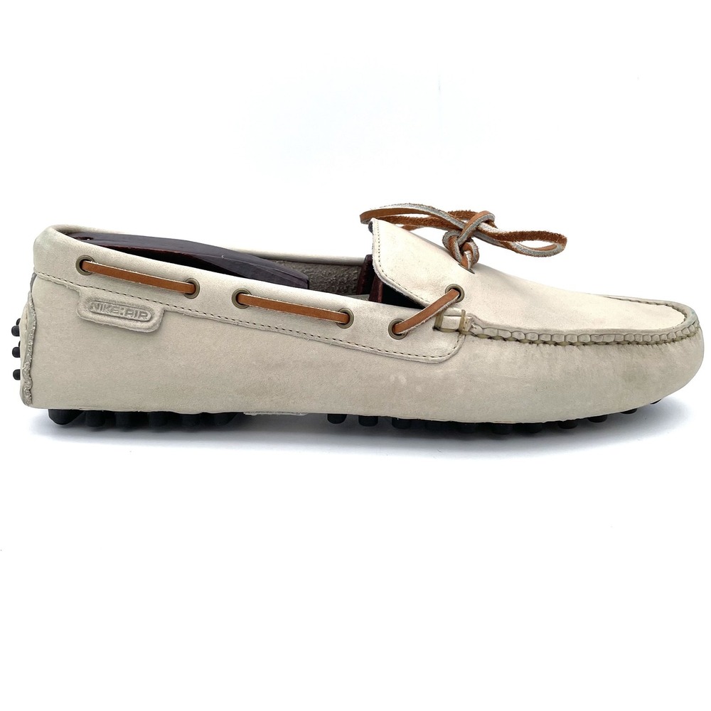 Cole Haan Ivory Light Taupe 100% Genuine Leather Loafer Boat Moccasin Shoe 10